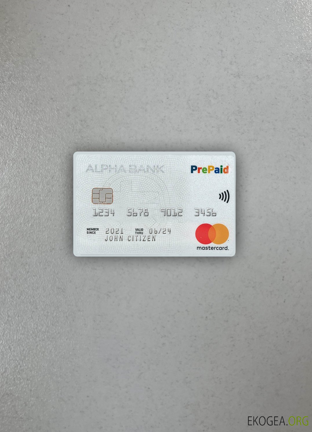 Grèce Alpha Bank mastercard VERSION 2 photolook recto